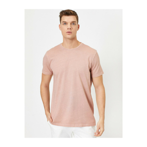 Koton Men's Pink Bike Collar T-shirt