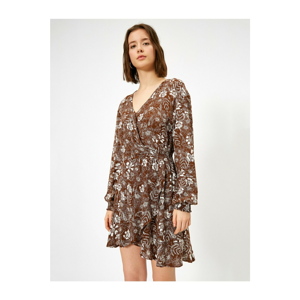 Koton Dress - Brown - Wrapover