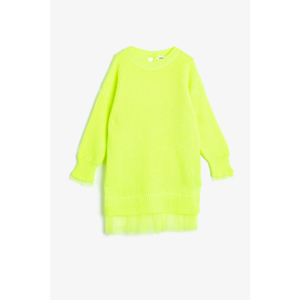 Koton Yellow Girl Boy Tulle Detail Sweater