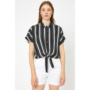 Koton Women's Black Striped Shirt