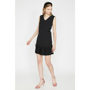 Koton Women's Black V-Neck Dress