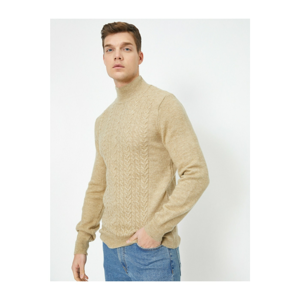 Koton Bogazli Long Sleeve Patterned Sweater