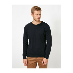 Koton Men's Long Sleeve Bike Collar Sweater