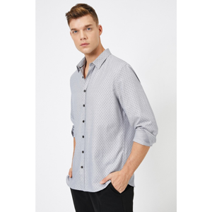 Koton Men's Grey Printed Shirt