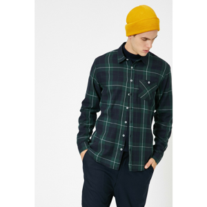 Koton Men's Green Checkered Shirt