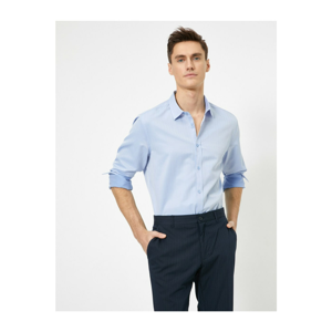 Koton Classic Collar Long Sleeve Slim Fit Smart Shirt