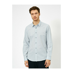 Koton Men's Blue Printed Shirt