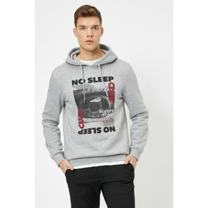 Koton Men's Grey Printed Sweatshirt