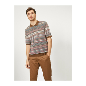 Koton Men's Coffee Patterned Sweater