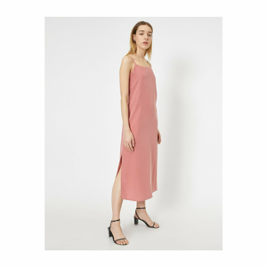 Koton Thin Hanger Midi Dress with Yirtaç Detail on the Sides