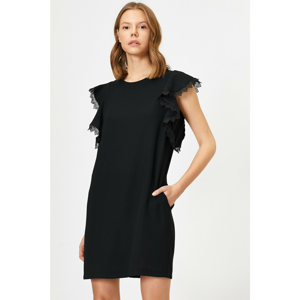 Koton Women's Black Pocket Detail Dress