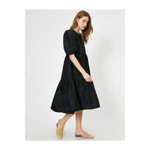 Koton Balloon Sleeve Tafta Dress