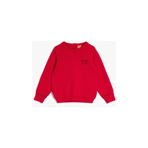 Koton Baby Girl Red Bike Collar Sweater