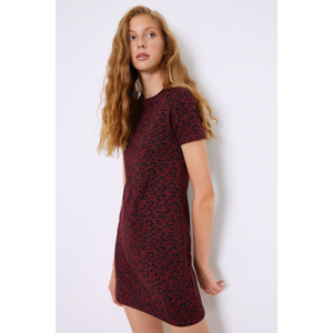 Koton Women's Burgundy Patterned Dress