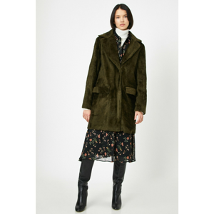 Koton Women's Green Pocket Detail Coat