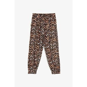 Koton Black Patterned Girl's Trousers