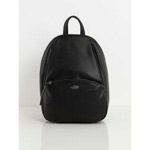 Black eco leather backpack