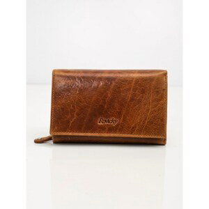 Natural brown leather wallet