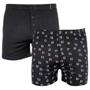 2PACK men's shorts Molvy black (KP-061-BBU)