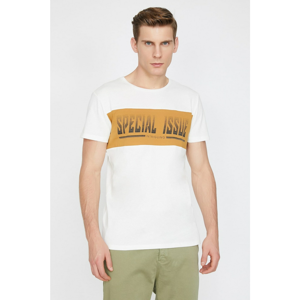 Koton Men's Yellow Printed T-Shirt