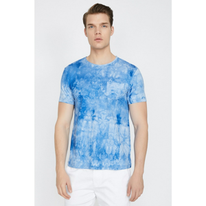 Koton Men's Blue Patterned T-Shirt