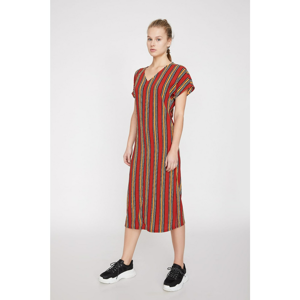 Koton Women's Red Striped Dress