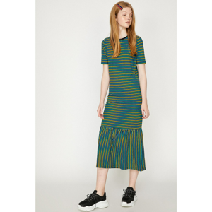 Koton Women's Green Striped Dress