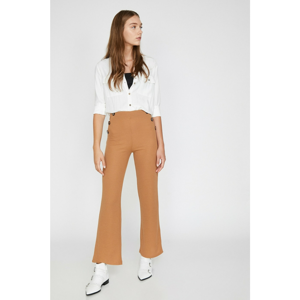 Koton Women's Yellow Button Detail pants