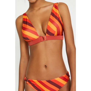 Koton Women's Mixed Striped Bikini Top