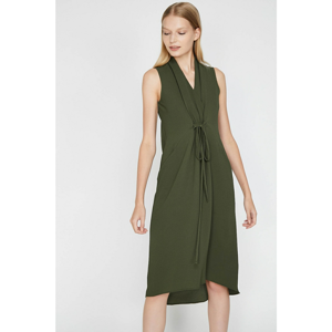 Koton Women's Green Pocket Detail Dress