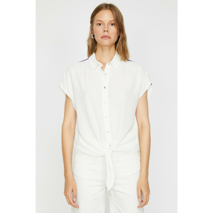 Koton Women's White Shoulder Detailing Shirt