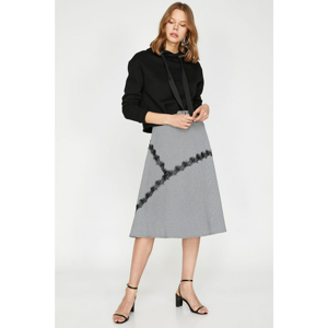 Koton Women's Black Square Skirt