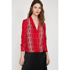 Koton Women's Red Patterned Blouse
