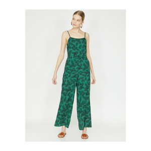 Koton Women's Green Patterned Jumpsuit