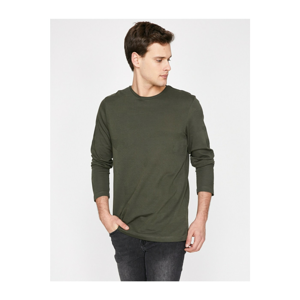 Koton Men's Green Crew Neck T-Shirt