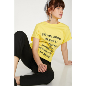 Koton Women's Yellow T-Shirt