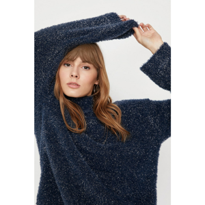 Koton Women's Navy Blue Love For Koton Sweater