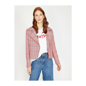 Koton Women's Red Check Jacket