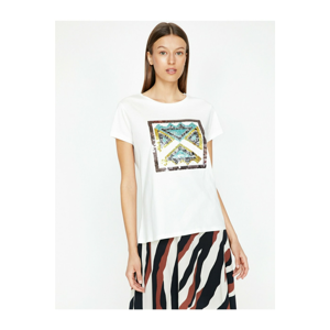 Koton Woman
 White Flake Detail T-Shirt