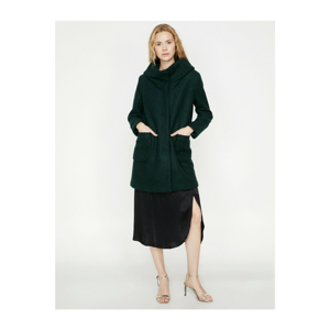 Koton Women's Green Pocket Detail coat