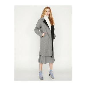 Koton Women's Grey Pocket Detail coat