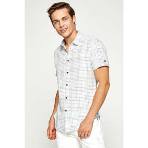 Koton Men's White Checkered Shirt