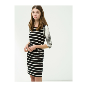 Koton Women's Black Striped Dress