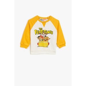 Koton Baby Boy The Flintstones Licensed Printed Orange Sweatshirt 1kmb18754tk