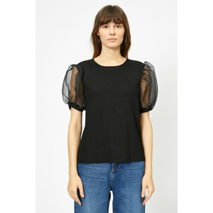 Koton Women's Tulle Detail T-Shirt