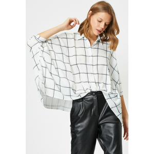 Koton Checkered Oversize Long Sleeve Shirt