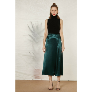 Koton Women's Green Flat Skirt