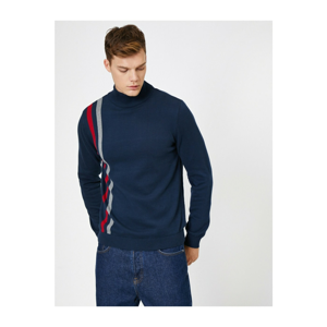Koton Men's Navy Striped Sweater