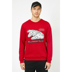 Koton Male Red Star Wars Licensed Printed Sweatshirt