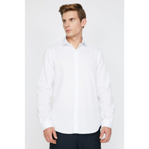 Koton Men's White Classic Collar Shirt